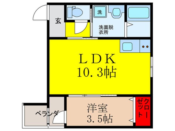 レーヴ茨木元町の物件間取画像